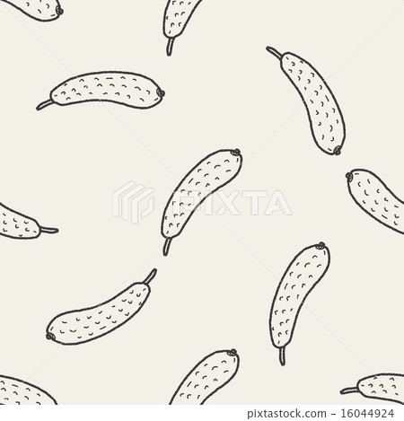 Gherkin doodle seamless pattern background 16044924