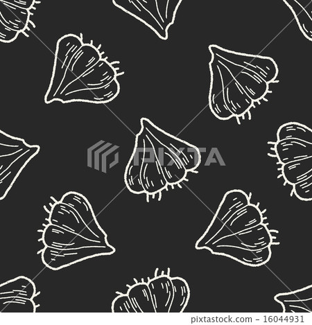 Garlic doodle seamless pattern background 16044931