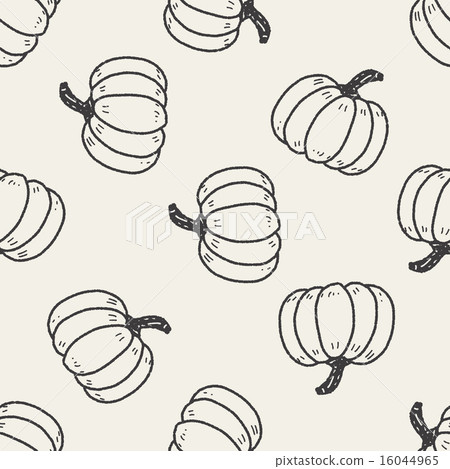 Pumpkin doodle seamless pattern background Pumpkin doodle seamless pattern background 16044965