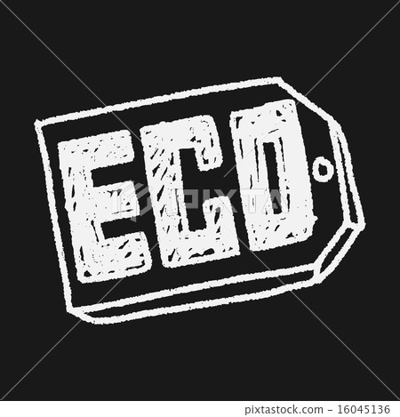 Environmental protection concept; ECO tag; doodle Environmental protection concept; ECO tag; doodle 16045136