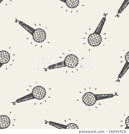 doodle microphone seamless pattern background doodle microphone seamless pattern background 16045428