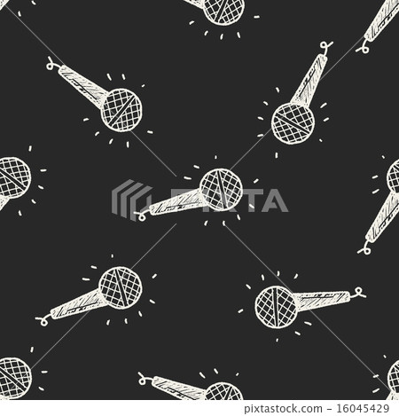 doodle microphone seamless pattern background doodle microphone seamless pattern background 16045429