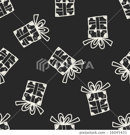 birthday presents doodle drawing seamless pattern background 16045431