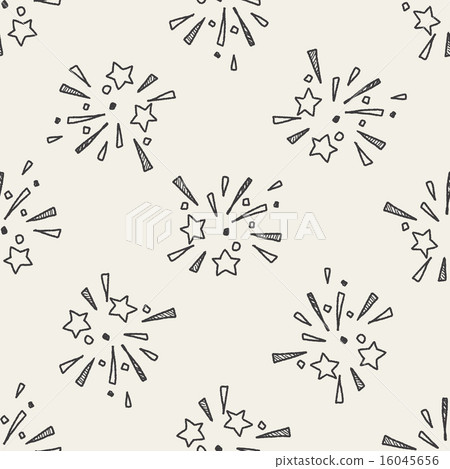 doodle firework seamless pattern background 16045656