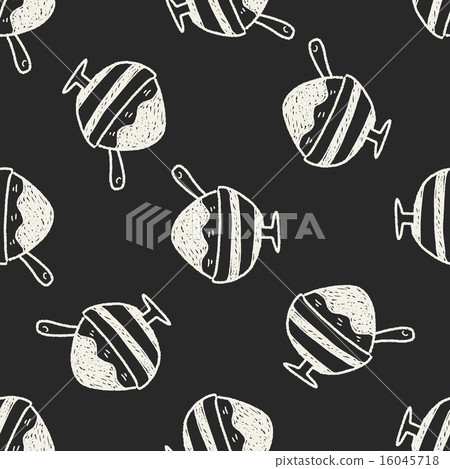 doodle ice cream seamless pattern background 16045718