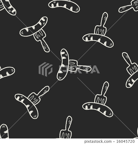 bbq doodle seamless pattern background 16045720