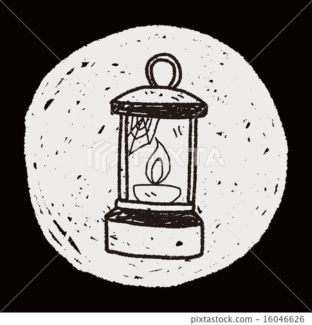 Oil lamp doodle 16046626