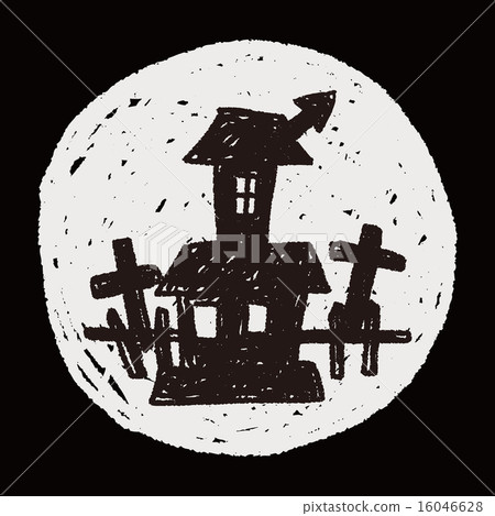 halloween house doodle 16046628