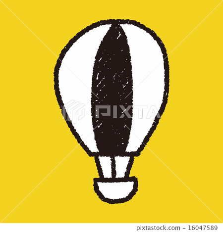 hot air balloon doodle drawing 16047589