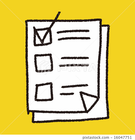 paper checking list doodle drawing paper checking list doodle drawing 16047751