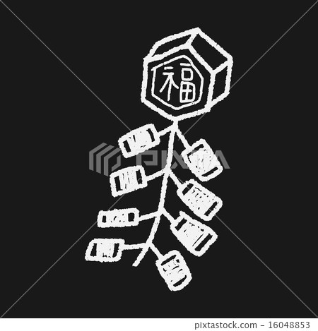 Chinese New Year; Chinese firecrackers doodle Chinese New Year; Chinese firecrackers doodle 16048853