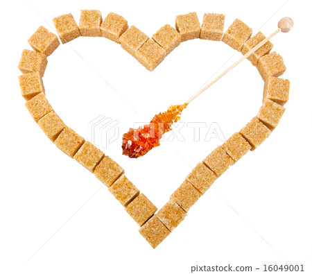 Heart from not refined reed sugar and candy sugar  16049001
