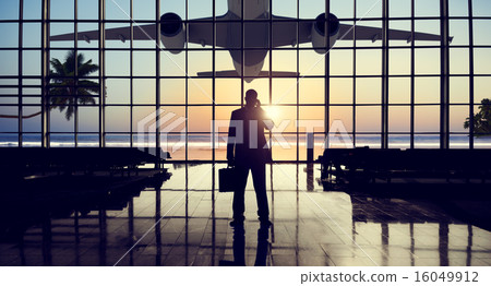 Businessman Airport Travel Waiting Trip Terminal Concept Businessman Airport Travel Waiting Trip Terminal Concept 16049912