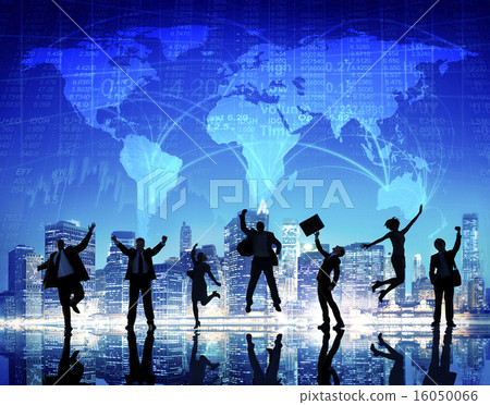 Silhouette People Global Business Cityscape Team Concept 16050066