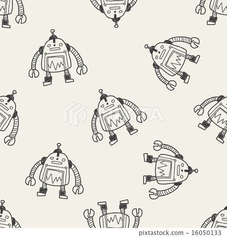 robot doodle seamless pattern background robot doodle seamless pattern background 16050133