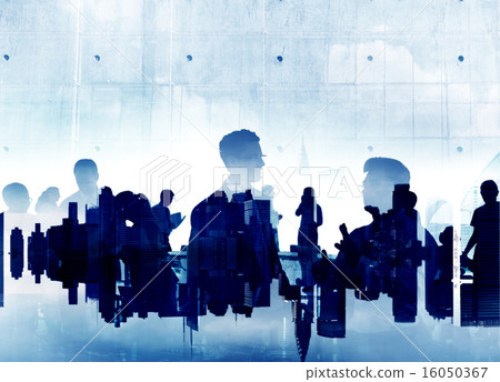 Business People Silhouette Working Meeting Conference Urban Scen Business People Silhouette Working Meeting Conference Urban Scen 16050367