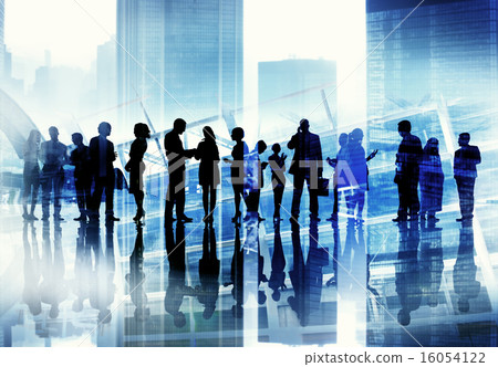 Back Lit Business People Discussion Cityscape Meeting Concept Back Lit Business People Discussion Cityscape Meeting Concept 16054122