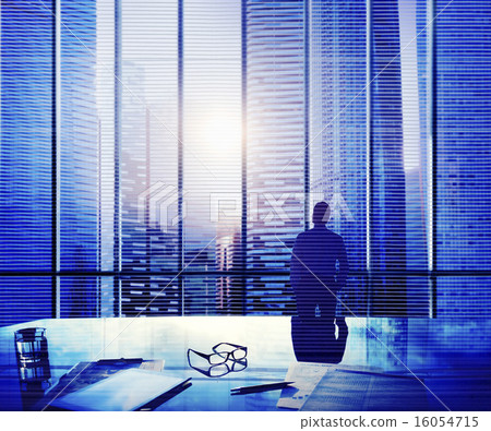 Businessman Thinking Aspirations Goals Contemplating Concept Businessman Thinking Aspirations Goals Contemplating Concept 16054715