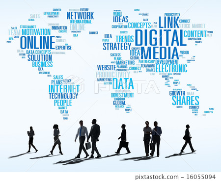 Digital Media Connecting Content Network Technology Concept 16055094