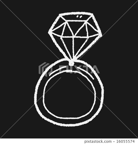 diamond ring doodle drawing 16055574