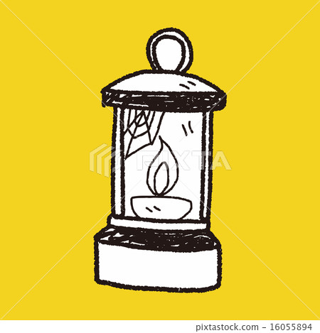 Oil lamp doodle 16055894