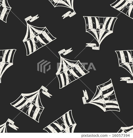 circus doodle seamless pattern background - Stock Illustration ...