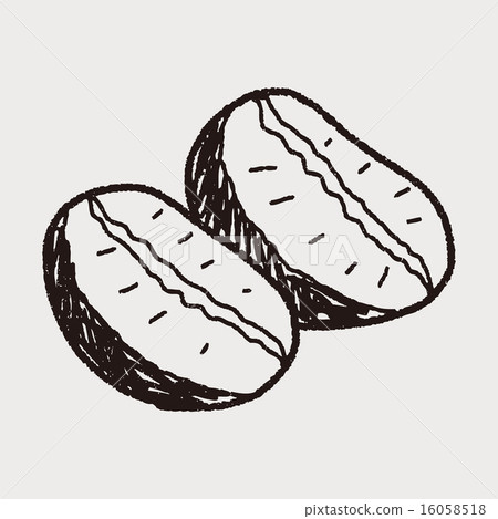 coffee bean doodle drawing 16058518