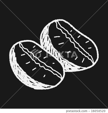 coffee bean doodle drawing 16058520