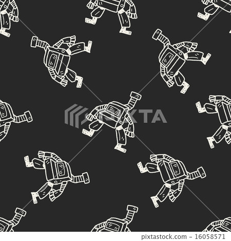 robot doodle seamless pattern background robot doodle seamless pattern background 16058571