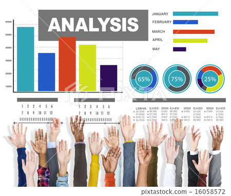 Analysis analyzing information bar graph data statisitc concept 16058572