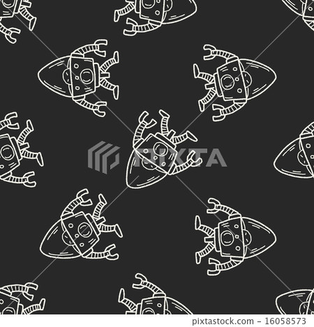 robot doodle seamless pattern background robot doodle seamless pattern background 16058573