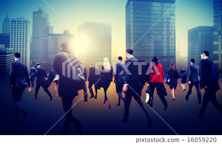 Commuter Business District Walking Crowd Cityscape Concept Commuter Business District Walking Crowd Cityscape Concept 16059220