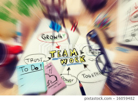 Note Pad and Teamwork Concept 16059482