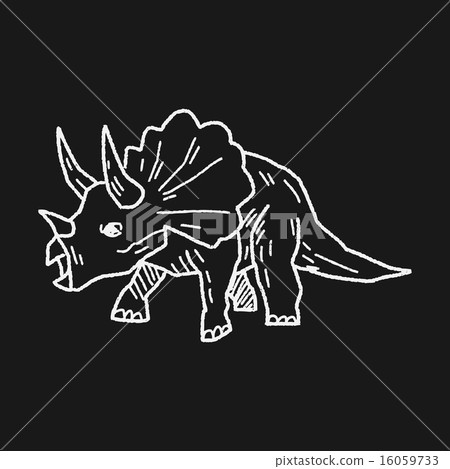 Triceratops dinosaur doodle 16059733