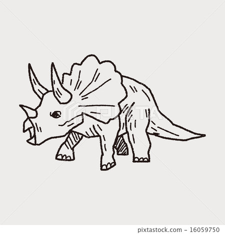 Triceratops dinosaur doodle Triceratops dinosaur doodle 16059750