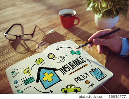 Businessman Insurance Policy Risk Assesment Concept 16059777