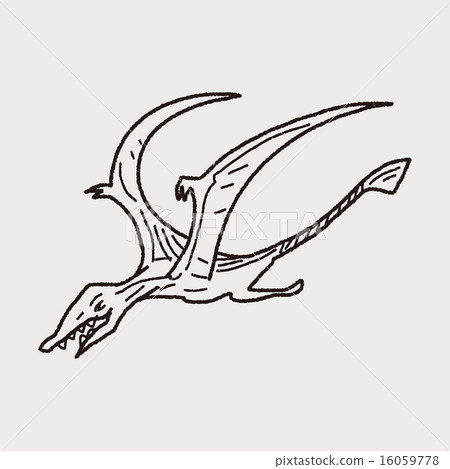 Pterodactyl dinosaur doodle Pterodactyl dinosaur doodle 16059778