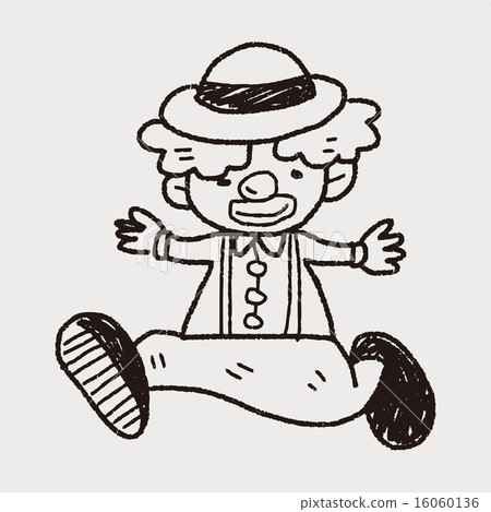 clown doodle drawing 16060136