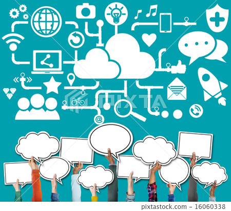 Social Media Social Networking Technology Connection Concept Social Media Social Networking Technology Connection Concept 16060338