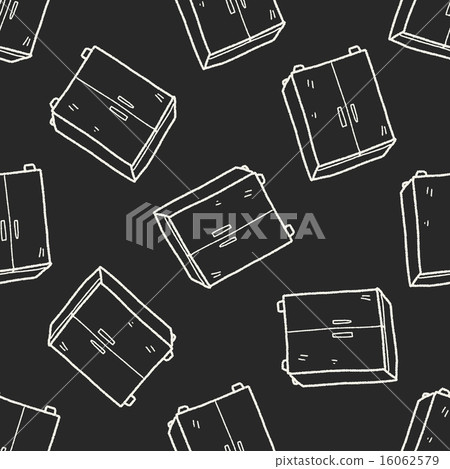 cabinet doodle seamless pattern background 16062579
