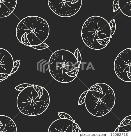 orange doodle seamless pattern background 16062718