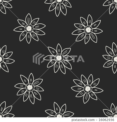 flower doodle seamless pattern background - Stock Illustration ...