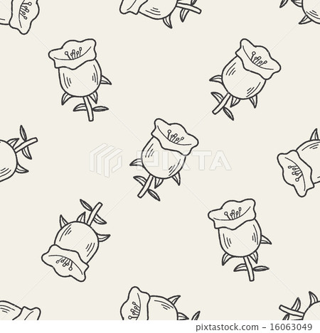 flower doodle seamless pattern background flower doodle seamless pattern background 16063049