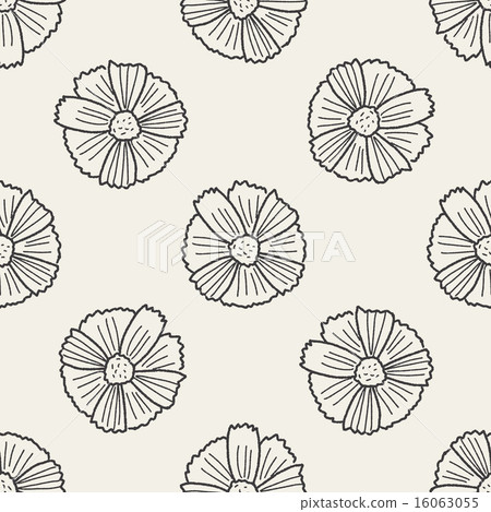 flower doodle seamless pattern background 16063055