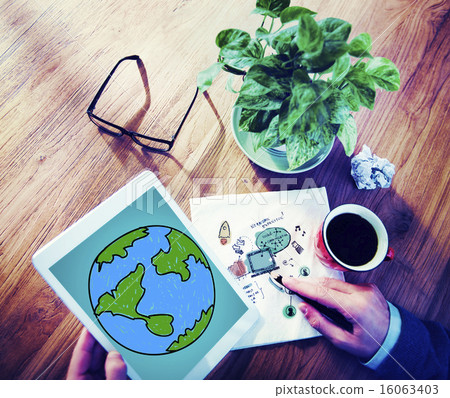 Global Networking Communication Economy Worldwide Concept 16063403