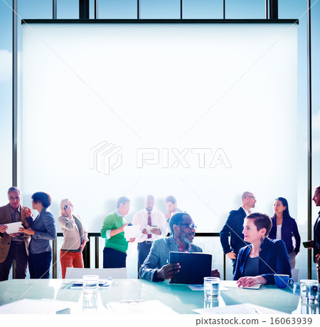Multiethnic Group of People Meeting in the Office Concept Multiethnic Group of People Meeting in the Office Concept 16063939