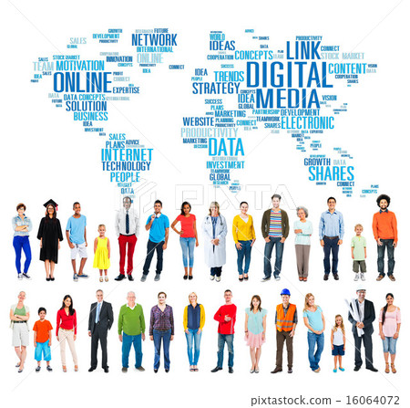 Digital Media Online Social Networking Communication Concept Digital Media Online Social Networking Communication Concept 16064072