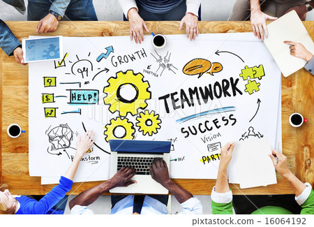 Teamwork Team Together Collaboration Meeting... - Stock Photo [16064192 ...