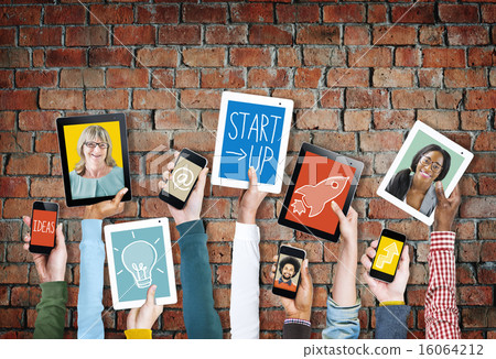 Digital Devices Business Growth Success Startup Concept Digital Devices Business Growth Success Startup Concept 16064212