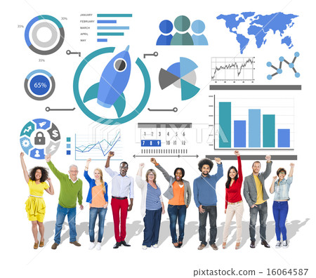 New Business Chart Innovation Teamwork Global Business Concept 16064587